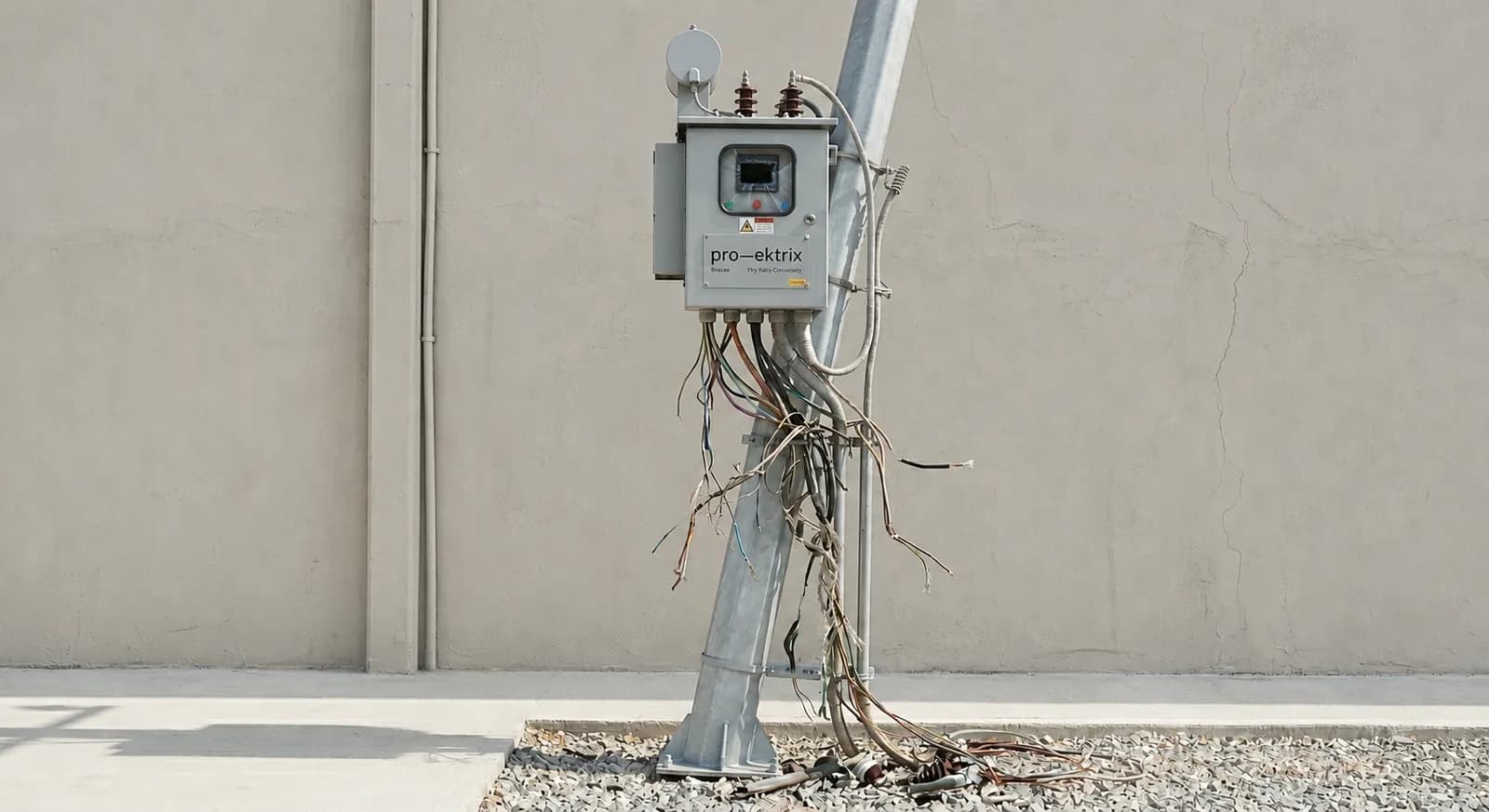 Çerkezköy'de yenileme öncesi eski ve karmaşık elektrik panosu